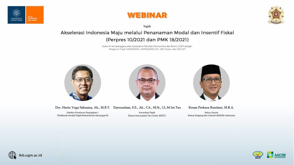 Akselerasi Indonesia Maju melalui Penanaman Modal dan Insentif Fiskal